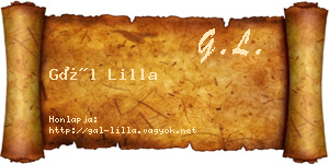 Gál Lilla névjegykártya